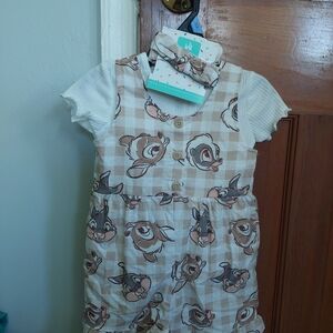 Disney Beige Bambi and Thumper Dress Set